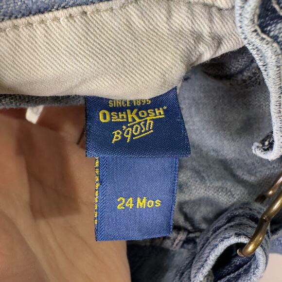 Vintage Osh Kosh‎ B'Gosh Overalls Baby 24 Months Denim Jean Vestbak Double Knee - Picture 4 of 8